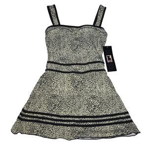 Shore Shapes Swim Dress One Piece Swimsuit Size 8 Tummy Control Animal Print NWT
